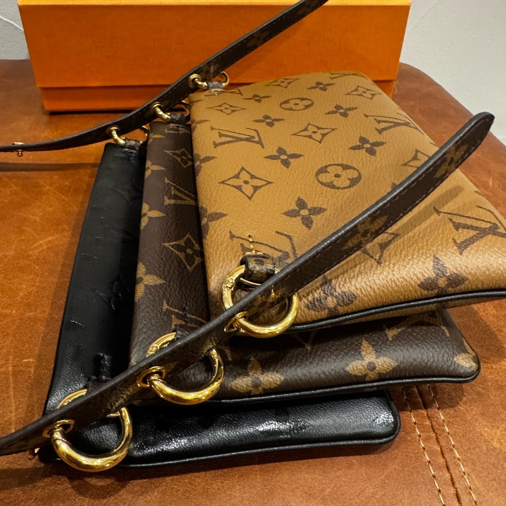 Louis Vuitton Brown and Black Monogram LV3 Crossbody - Like New